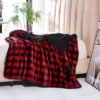 48" X 72" 15lbs Reversible Velvet Sherpa Weighted Bed Blanket Buffalo Plaid Deer - Rejuve