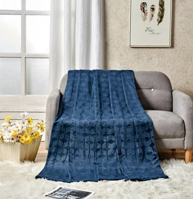 Super Comfy & Plush Chevron Arrow Embossed Jacquard Microplush Blanket 2 Super Comfy & Plush Chevron Arrow Embossed Jacquard Microplush Blanket - Image 2