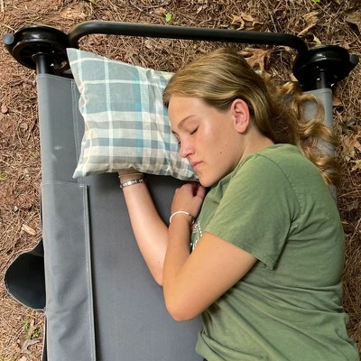 Disc-O-Bed Compact And Packable Travel Pillow With Washable Cover, Ultralight For Backpacking, Hiking, And Camping, Ocean Plaid 2 Disc-O-Bed Compact And Packable Travel Pillow With Washable Cover, Ultralight For Backpacking, Hiking, And Camping, Ocean Plaid - Image 2