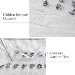 Cotton Duvet Cover Queen Size, 3Pcs Yarn-Dyed Tufted Dots Jacquard Duvet Cover Set -Bedding Discount Store GUEST 4070e03d e754 4a73 b927 751b3aa8cd20