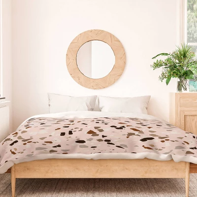 Holli Zollinger Terrazzo Ochre Duvet Cover Set Beige/Black - Deny Designs 2 Holli Zollinger Terrazzo Ochre Duvet Cover Set Beige/Black - Deny Designs - Image 2