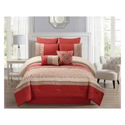 8pc Janna Comforter Set Orange - Riverbrook Home -Bedding Discount Store GUEST 43a55f8e 5d1c 46a5 b947 107b99782440