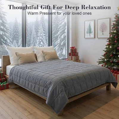 Gkyet Weighted Blanket(60" X 80",20lbs) Twin Size Soft Cooling Heavy Blanket Breathable With Glass Bead Perfect For 160-220 Lbs,Machine Washable Grey 6 Gkyet Weighted Blanket(60" X 80",20lbs) Twin Size Soft Cooling Heavy Blanket Breathable With Glass Bead Perfect For 160-220 Lbs,Machine Washable Grey - Image 6