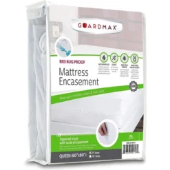 Guardmax Waterproof Mattress Protector Encasement With Zipper - White -Bedding Discount Store GUEST 4793c87c 1a91 4b19 98f5 2652976d5b33