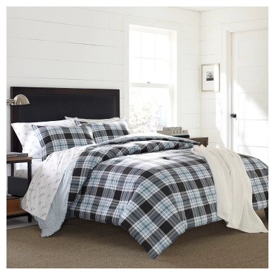 Atlantic Blue Lewis Plaid Duvet Cover Set - Eddie Bauer® 6 Atlantic Blue Lewis Plaid Duvet Cover Set - Eddie Bauer® - Image 6