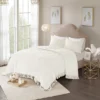 3pc Cecily Cotton Medallion Fringe Coverlet Set