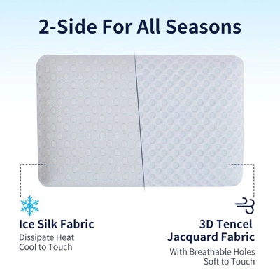 Dyonery Memory Foam Thin Pillow For Stomach Sleeping,Gel Infused Slim Pillow For Side Back Sleepers With Two-Sided Pillow-CertiPUR-US - Standard 2 Dyonery Memory Foam Thin Pillow For Stomach Sleeping,Gel Infused Slim Pillow For Side Back Sleepers With Two-Sided Pillow-CertiPUR-US - Standard - Image 2