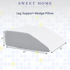 Leg Elevated Support Wedge Pillow With High Density Foam By Sweet Home Collection®
