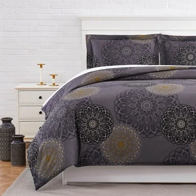 Southshore Fine Living Midnight Floral Paisley Oversized Ultra-soft Duvet Cover Set With Shams 3 Southshore Fine Living Midnight Floral Paisley Oversized Ultra-soft Duvet Cover Set With Shams - Image 3