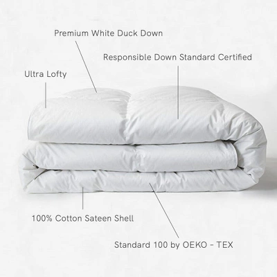 All Season Luxury White Duck Down Duvet Comforter Insert | BOKSER HOME 6 All Season Luxury White Duck Down Duvet Comforter Insert | BOKSER HOME - Image 6