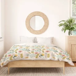 Ditsy Floral Field Pimlada Phuapradit Duvet Cover Set Pink/Yellow/Green - Deny Designs -Bedding Discount Store GUEST 49c839b0 b113 45ae a291 bf692f1438e9