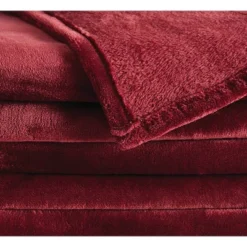Truly Soft Velvet Plush Family Blanket Cabernet