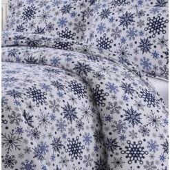 Snowflakes 3pc Oversized Duvet Set - Tribeca Living