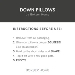 Medium 700 Fill Power Luxury White Duck Down RDS Certified Machine Washable White Bed Pillow | BOKSER HOME -Bedding Discount Store GUEST 51c11ec2 be90 4f18 9198 c51f7ce1825f