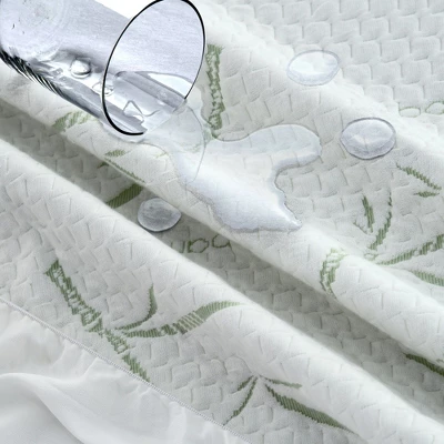 Waterproof Mattress Protector Rayon From Bamboo And Polyester By Lux Decor Collection 2 Waterproof Mattress Protector Rayon From Bamboo And Polyester By Lux Decor Collection - Image 2