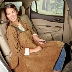 Heated Blanket 2-Pack - USB-Powered Fleece Throw Blankets For Travel, Home, Office, Or Camping - Winter Car Accessories By Stalwart (Brown) -Bedding Discount Store GUEST 55105a6c 7e63 4388 9878 280cbb99bd64