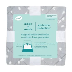 Aden + Anais Weighted Toddler Bed Blanket Winter Sky