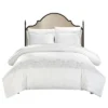 Chic Home Design Queen 3pc Sandy Duvet Cover & Sham Set White