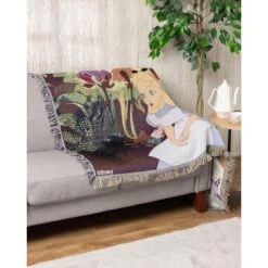 Disney Alice In Wonderland, "Alice In The Garden" Woven Tapestry Throw Blanket, 48" X 60" -Bedding Discount Store GUEST 58148ee0 18c5 483e a427 9f851e2a208b