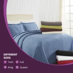 Textured Jacquard Matelassé Solid Oversized Cotton Bedspread Set - Blue Nile Mills 13 Textured Jacquard Matelassé Solid Oversized Cotton Bedspread Set - Blue Nile Mills -Bedding Discount Store GUEST 59db2af6 aa2b 443e 8f60 3e0f9c4adc19