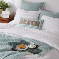 Pom Pom Blue Haze Standard Sham - Levtex Home 8 Pom Pom Blue Haze Standard Sham - Levtex Home -Bedding Discount Store GUEST 5e49a6d2 f650 481b a4c1 d9aa661714cf