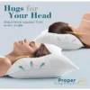 KWPZQEB Bedding Bed Pillow For Sleeping (White), Queen Size, Set Of 1, Hotel Pillow, Cooling Pillows For Side, Back Or Stomach Sleepers