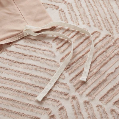 3pc Ellipse Cotton Jacquard Duvet Cover Set 8 3pc Ellipse Cotton Jacquard Duvet Cover Set - Image 8