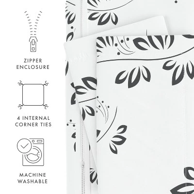 Quatrefoil & Farmhouse Vine Prints Duvet Cover Set, Ultra Soft, Easy Care - Becky Cameron (3 Piece Set) 7 Quatrefoil & Farmhouse Vine Prints Duvet Cover Set, Ultra Soft, Easy Care - Becky Cameron (3 Piece Set) - Image 7