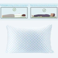 Continental Sleep, Bamboo Cover Pillows With Gel Memory Foam | Maintains Proper Sleeping Postures, Relieves Neck, 25 X 15, White 8 Continental Sleep, Bamboo Cover Pillows With Gel Memory Foam | Maintains Proper Sleeping Postures, Relieves Neck, 25 X 15, White -Bedding Discount Store GUEST 64665228 443d 4d3c 9894 b6686f0a8d4d