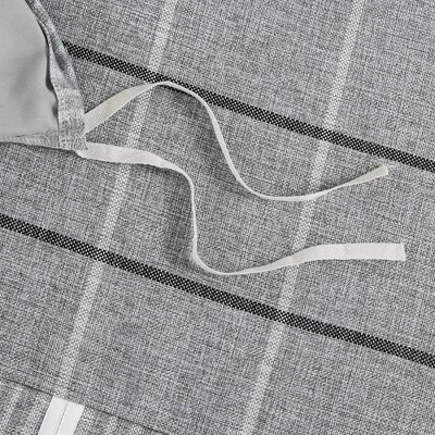 Madison Park 3pc Full/Queen Oakdale Faux Linen Jacquard Duvet Cover Set Gray 8 Madison Park 3pc Full/Queen Oakdale Faux Linen Jacquard Duvet Cover Set Gray - Image 8