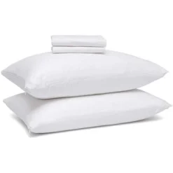 Better Bed Collection Zipped Poly/Cotton PIllow Protectors - 4 Pack White