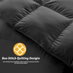Hyleory Gray Full All Season Warmth Down Comforter, Baffle Box Craft, Fluffy Soft & Warm -Bedding Discount Store GUEST 67c7df1e 8960 445f 8686 832333e29fb8 1