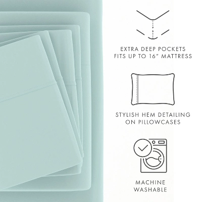 Solid 6 Piece Sheet Set - Ultra Soft, Easy Care - Becky Cameron (Extra Pillow Cases!) 8 Solid 6 Piece Sheet Set - Ultra Soft, Easy Care - Becky Cameron (Extra Pillow Cases!) - Image 8