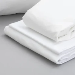 FONTOI Bedding Bundle Twin: Pillow, Sheet Set, Mattress Protector, White, 38"*16"*74"