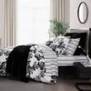 City Scene Soho Floral Duvet Set Black
