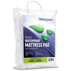 Waterguard Waterproof Quilted Mattress Pad Protector – White -Bedding Discount Store GUEST 6b801f36 60b7 41cc 8d08 d6ad68d8b7f6