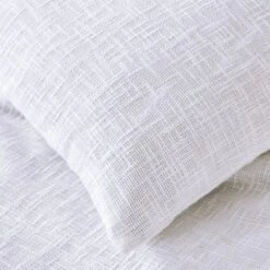 Textured Duvet Cover & Shams | 3 Piece Set Soft 100% Cotton | White Duvet Cover By California Design Den