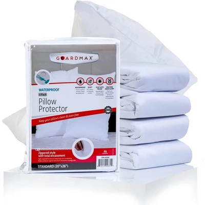 Guardmax Waterproof And Breathable Pillow Protector With Zipper- (4 Pack) 8 Guardmax Waterproof And Breathable Pillow Protector With Zipper- (4 Pack) - Image 8