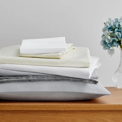 Grey Sateen Twin-XL 3pc Sheet Set - Levtex Home 3 Grey Sateen Twin-XL 3pc Sheet Set - Levtex Home - Image 3