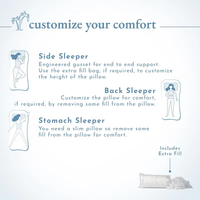 Luxury Bed Pillow, Adjustable 3-Chamber, Medium-Firm, Cooling, Down-Alt Around With Memory Foam - By California Design Den 5 Luxury Bed Pillow, Adjustable 3-Chamber, Medium-Firm, Cooling, Down-Alt Around With Memory Foam - By California Design Den - Image 5