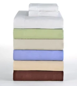 Pointehaven Ultra Soft 100% Cotton Solid Flannel Sheet Set
