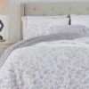 King Flora Quilt & Sham Set Gray - Laura Ashley