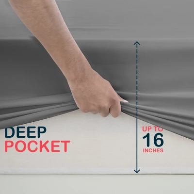 Microfiber Fitted Bed Sheet - Lux Decor Collection 1 Microfiber Fitted Bed Sheet - Lux Decor Collection