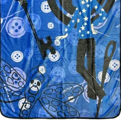 Coraline Fleece Blanket Allover Button Design Plush Lap Throw 46" X 60" -Bedding Discount Store GUEST 718d6c65 f0fd 4d21 a7f1 e7e1999c1579