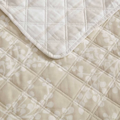 Martha Stewart 50"x70" Layered Branches Throw Blanket Beige 4 Martha Stewart 50"x70" Layered Branches Throw Blanket Beige - Image 4