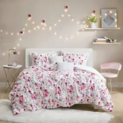 Penelope Floral Printed Ruched Comforter Set Pink 12 Penelope Floral Printed Ruched Comforter Set Pink -Bedding Discount Store GUEST 743b59bd fadf 4198 ac11 7fa9f6724f5f