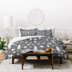 Heather Dutton Wish Upon A Star Gray Duvet Cover Set Gray - Deny Designs
