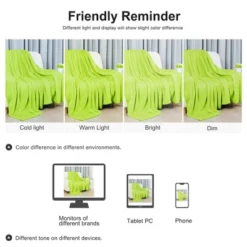 1 Pc Full/Queen Polyester Flannel Fleece Bed Blankets Yellow Green - PiccoCasa 7 1 Pc Full/Queen Polyester Flannel Fleece Bed Blankets Yellow Green - PiccoCasa -Bedding Discount Store GUEST 75dd795a 0465 480f b917 0b93f44b967a