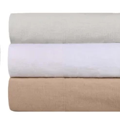 Cotton Linen Garment Washed Deep Pocket Luxury 4 Piece Bed Sheet Set By Blue Nile Mills -Bedding Discount Store GUEST 76a95dd6 5a8d 41d5 913e 4c7508d76764