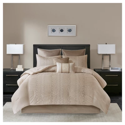 Lillian Embroidered Comforter Set 8pc 1 Lillian Embroidered Comforter Set 8pc